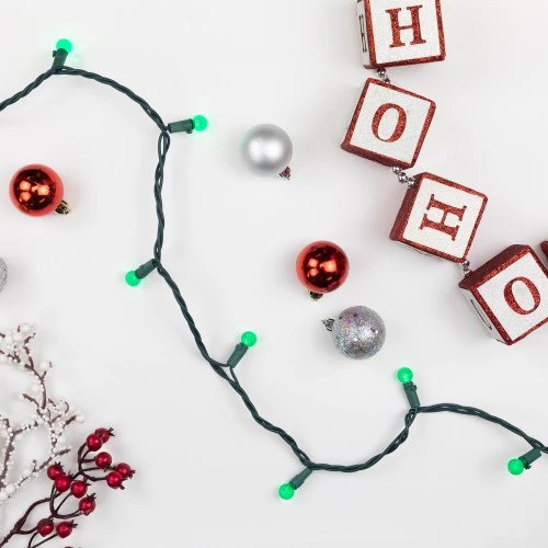 Northlight LED G12 Berry Christmas Lights - Green - 16' Green Wire - 50 Ct 3 Northlight LED G12 Berry Christmas Lights - Green - 16' Green Wire - 50 Ct - Image 3