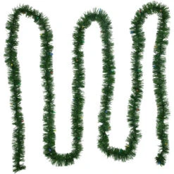 Northlight Pre-Lit LED Battery Operated Pine Artificial Christmas Garland - 18' - Multicolor Lights
