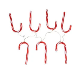 Northlight 7ct Red And White Candy Cane Christmas Lights - 4.5ft Clear Wire -Winter Decor Store northlight hc90642 sample 2 91606.1715200860