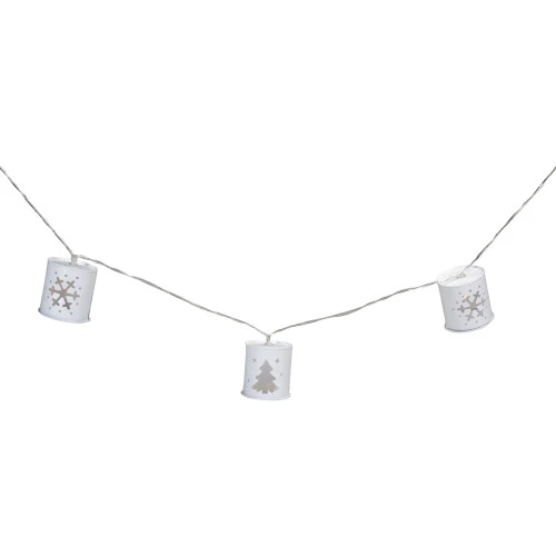 Northlight 10 B/O LED Warm White Metal Lantern Christmas Lights - 6.25' Clear Wire 4 Northlight 10 B/O LED Warm White Metal Lantern Christmas Lights - 6.25' Clear Wire - Image 4