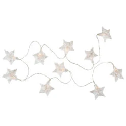 Northlight 10 B/O LED Warm White Clear Star And Yarn Christmas Lights - 4.5' Clear Wire -Winter Decor Store northlight hc90658 sample 2 20791.1715114390