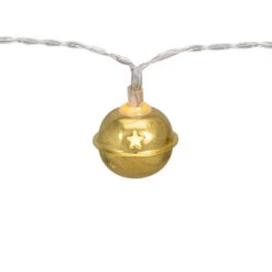 Northlight 10-Count LED Gold Christmas Bells Fairy Lights, 5.5ft, Copper Wire -Winter Decor Store northlight hc92386 02 76874.1714730467