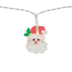 Northlight 10-Count LED Santa Claus Micro Christmas Light Set 4.5ft, Clear Wire -Winter Decor Store northlight hc94491 02 00264.1715200860