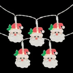 Northlight 10-Count LED Santa Claus Micro Christmas Light Set 4.5ft, Clear Wire -Winter Decor Store northlight hc94491 on20black 33297.1715200860