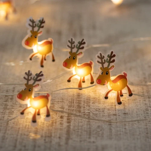 Northlight Battery Operated Reindeer Christmas Light Set - Warm White LED - 6' Clear Wire - 20ct 1 Northlight Battery Operated Reindeer Christmas Light Set - Warm White LED - 6' Clear Wire - 20ct