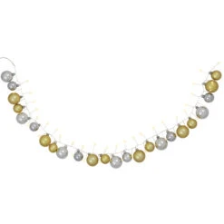 Northlight Ornament String Christmas Lights - Warm White - 3.75' Silver Wire - 50ct - Gold -Winter Decor Store northlight hc96429 01 75030.1726279114