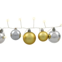 Northlight Ornament String Christmas Lights - Warm White - 3.75' Silver Wire - 50ct - Gold -Winter Decor Store northlight hc96429 05 10762.1726279114