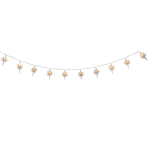 Northlight North Star Christmas Light Set - Warm White LED - 3' - Clear Wire - 10ct 6 Northlight North Star Christmas Light Set - Warm White LED - 3' - Clear Wire - 10ct - Image 6