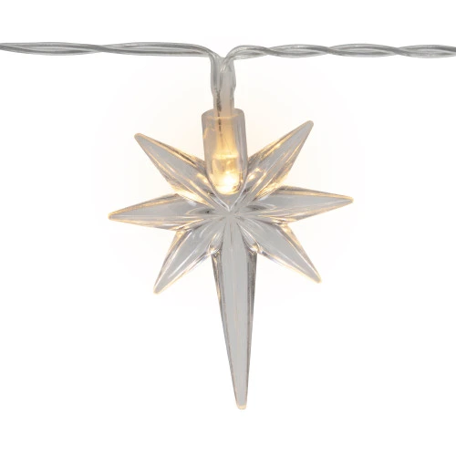 Northlight North Star Christmas Light Set - Warm White LED - 3' - Clear Wire - 10ct 7 Northlight North Star Christmas Light Set - Warm White LED - 3' - Clear Wire - 10ct - Image 7