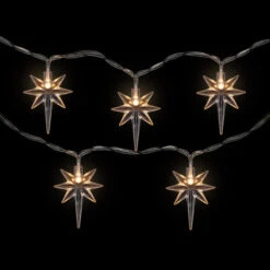 Northlight North Star Christmas Light Set - Warm White LED - 3' - Clear Wire - 10ct 12 Northlight North Star Christmas Light Set - Warm White LED - 3' - Clear Wire - 10ct -Winter Decor Store northlight hc96432 on20black 60856.1726279113