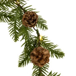 Northlight Pre-Lit B/O Pinecone And Pine Christmas Garland - 4.75' - Warm White Lights -Winter Decor Store northlight hc96447 04 38055.1726279106