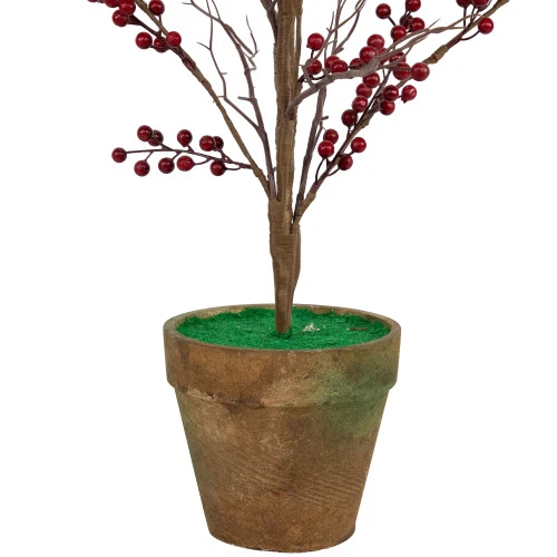 Northlight Potted Berry Artificial Christmas Twig Tree - Unlit - 4' 5 Northlight Potted Berry Artificial Christmas Twig Tree - Unlit - 4' - Image 5