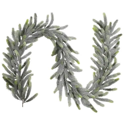 Northlight Frosted Pine Artificial Christmas Garland - 6' - Unlit 2 Northlight Frosted Pine Artificial Christmas Garland - 6' - Unlit - Image 2