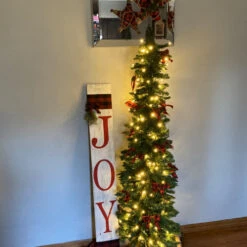 Northlight 6' Pre-Lit Northern Balsam Fir Pencil Artificial Christmas Tree, Warm Clear LED Lights -Winter Decor Store northlight j00067 cxpic 95932.1676901529