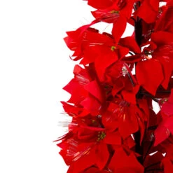 Northlight 4' Pre-Lit Fiber Optic Color Changing Red Poinsettia Christmas Tree -Winter Decor Store northlight j15604 2 33609.1665610749