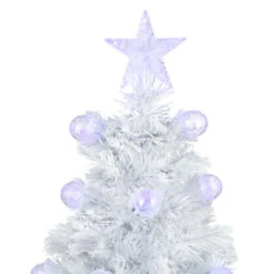 Northlight 3' Pre-Lit White Fiber Optic Artificial Christmas Tree, White Lights -Winter Decor Store northlight j65105 3 58563.1638917346