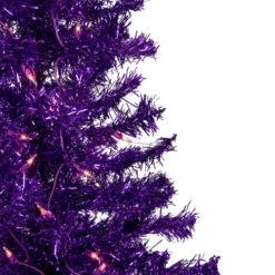 Northlight 6' Pre-Lit Purple Artificial Tinsel Christmas Tree, Clear Lights 8 Northlight 6' Pre-Lit Purple Artificial Tinsel Christmas Tree, Clear Lights -Winter Decor Store northlight j92317 3 95590.1637846580