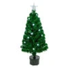 Northlight 3' Pre-Lit Color Changing Fiber Optic Artificial Christmas Tree With Balls