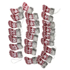 Northlight 7.8' X 5" Red And Gray Countdown Christmas Stocking Garland - Unlit 5 Northlight 7.8' X 5" Red And Gray Countdown Christmas Stocking Garland - Unlit -Winter Decor Store northlight ja01510 3 42338.1599787106