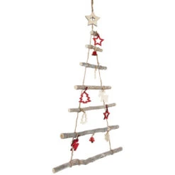 Northlight 27" Wood Twig Tree Wall Hanging With Ornaments -Winter Decor Store northlight ja93332 2new 89537.1669884310