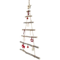 Northlight 27" Wood Twig Tree Wall Hanging With Ornaments -Winter Decor Store northlight ja93332 3new 25073.1669884310