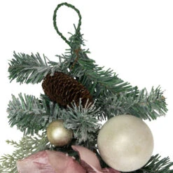 Northlight 6' Pink Floral And Ball Ornament Frosted Pine Artificial Christmas Garland -Winter Decor Store northlight jy99525 6 97205.1701796961
