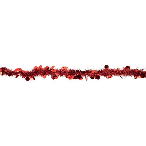 Northlight Tinsel And Polka Dot Commercial Christmas Garland - 50' X 2.5" - Red - Unlit 4 Northlight Tinsel And Polka Dot Commercial Christmas Garland - 50' X 2.5" - Red - Unlit - Image 4