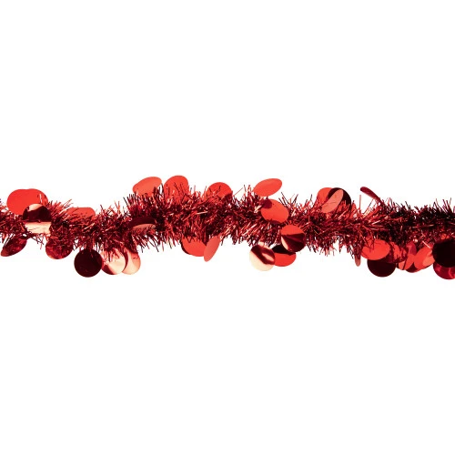 Northlight Tinsel And Polka Dot Commercial Christmas Garland - 50' X 2.5" - Red - Unlit 3 Northlight Tinsel And Polka Dot Commercial Christmas Garland - 50' X 2.5" - Red - Unlit - Image 3