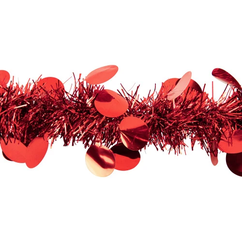 Northlight Tinsel And Polka Dot Commercial Christmas Garland - 50' X 2.5" - Red - Unlit 5 Northlight Tinsel And Polka Dot Commercial Christmas Garland - 50' X 2.5" - Red - Unlit - Image 5