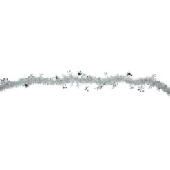 Northlight 12' X 3" White Iridescent And Silver Snowflakes Christmas Tinsel Garland - Unlit -Winter Decor Store northlight k15324 2new 23038.1667339343