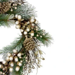 Northlight Acorn And Pine Cone Flocked Pine Needle Artificial Christmas Wreath - 22" - Unlit -Winter Decor Store northlight kji28195 1 04133.1665433299