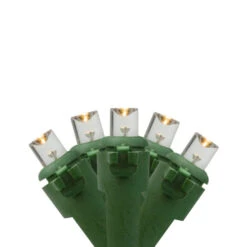 Northlight 20 Battery Operated Warm White Wide Angle LED Christmas Lights - 9.5 Ft, Green Wire