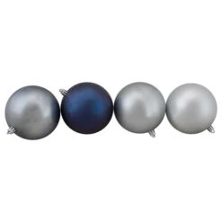 Northlight 12ct Blue And Silver Shatterproof 3-Finish Christmas Ball Ornaments 4" (100mm) -Winter Decor Store northlight lj15391 3 11135.1632502745