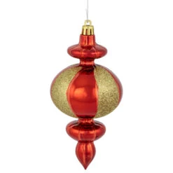 Northlight 8ct Red And Gold Shatterproof Finial Christmas Ornaments, 6" -Winter Decor Store northlight lj99412 02 26286.1697473579