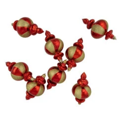 Northlight 8ct Red And Gold Shatterproof Finial Christmas Ornaments, 6" -Winter Decor Store northlight lj99412 04 37819.1697473579