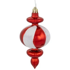 Northlight 8-Count Red And White Shatterproof Finial Christmas Ornaments, 6" -Winter Decor Store northlight lj99418 02 18787.1697560188