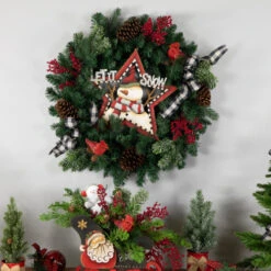 Northlight 13.25" "Let It Snow" Snowman Star Hanging Christmas Sign -Winter Decor Store northlight lk94199 styled 96327.1691160924