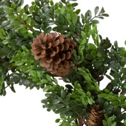 Northlight Boxwood And Pine Cone Artificial Christmas Wreath - 27" - Unlit -Winter Decor Store northlight ll89744 3 sample 38564.1603245217