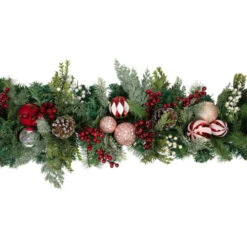 Pre-Decorated Ornaments And Pinecones Artificial Christmas Garland - 7' X 14" - Unlit 11 Pre-Decorated Ornaments And Pinecones Artificial Christmas Garland - 7' X 14" - Unlit -Winter Decor Store northlight ll94323 2 63707.1680285396
