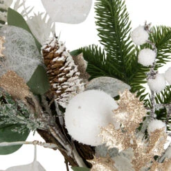 Sage Green And White Artificial Christmas Wreath, 24-Inch, Unlit -Winter Decor Store northlight ll94326 3 83097.1709320719