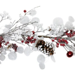 Northlight Berries And Snowflakes Artificial Christmas Garland - 6' X 8" - Red And White - Unlit -Winter Decor Store northlight ll94330 02. 81374.1726019801