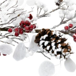 Northlight Berries And Snowflakes Artificial Christmas Garland - 6' X 8" - Red And White - Unlit -Winter Decor Store northlight ll94330 03 97044.1726019801