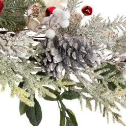 Frosted Pinecones And Berries Artificial Christmas Garland - 6' X 8" - Unlit -Winter Decor Store northlight ll94338 03 16370.1726019803