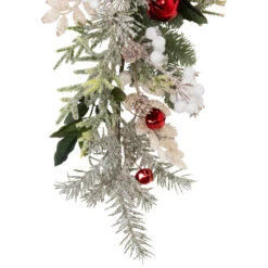Frosted Pinecones And Berries Artificial Christmas Garland - 6' X 8" - Unlit -Winter Decor Store northlight ll94338 06 66590.1726019803