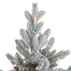 Northlight Real Touch™? Pre-Lit Medium Saratoga Spruce Flocked Artificial Potted Christmas Tree 4' - Clear Lights -Winter Decor Store northlight lt91590 1 54847.1609385231