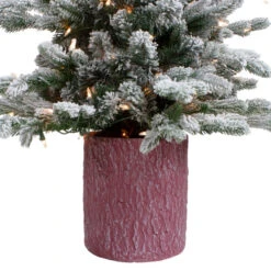 Northlight Real Touch™? Pre-Lit Medium Saratoga Spruce Flocked Artificial Potted Christmas Tree 4' - Clear Lights -Winter Decor Store northlight lt91590 3 08859.1609385231