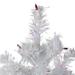 Northlight 3' Pre-Lit White Medium Iridescent Pine Artificial Christmas Tree - Purple Lights -Winter Decor Store northlight m88688 2 72109.1588368973