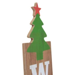 Northlight 31.5" Green Christmas Tree And Red Star Tall Wooden Welcome Porch Board Sign Decoration -Winter Decor Store northlight mu90989 3 sample 73979.1602812964