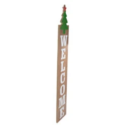 Northlight 31.5" Green Christmas Tree And Red Star Tall Wooden Welcome Porch Board Sign Decoration -Winter Decor Store northlight mu90989 4 sample 22051.1602812965