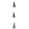 Northlight LED Lighted Battery Operated Silver Mini Sisal Tree Christmas Garland - 6.5' - Warm White Lights
